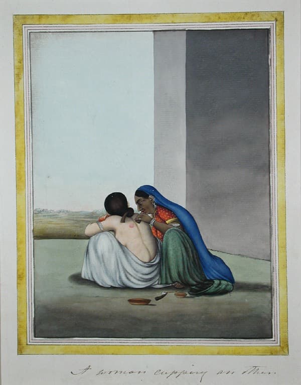 Public-domain historical artwork of one woman cupping another