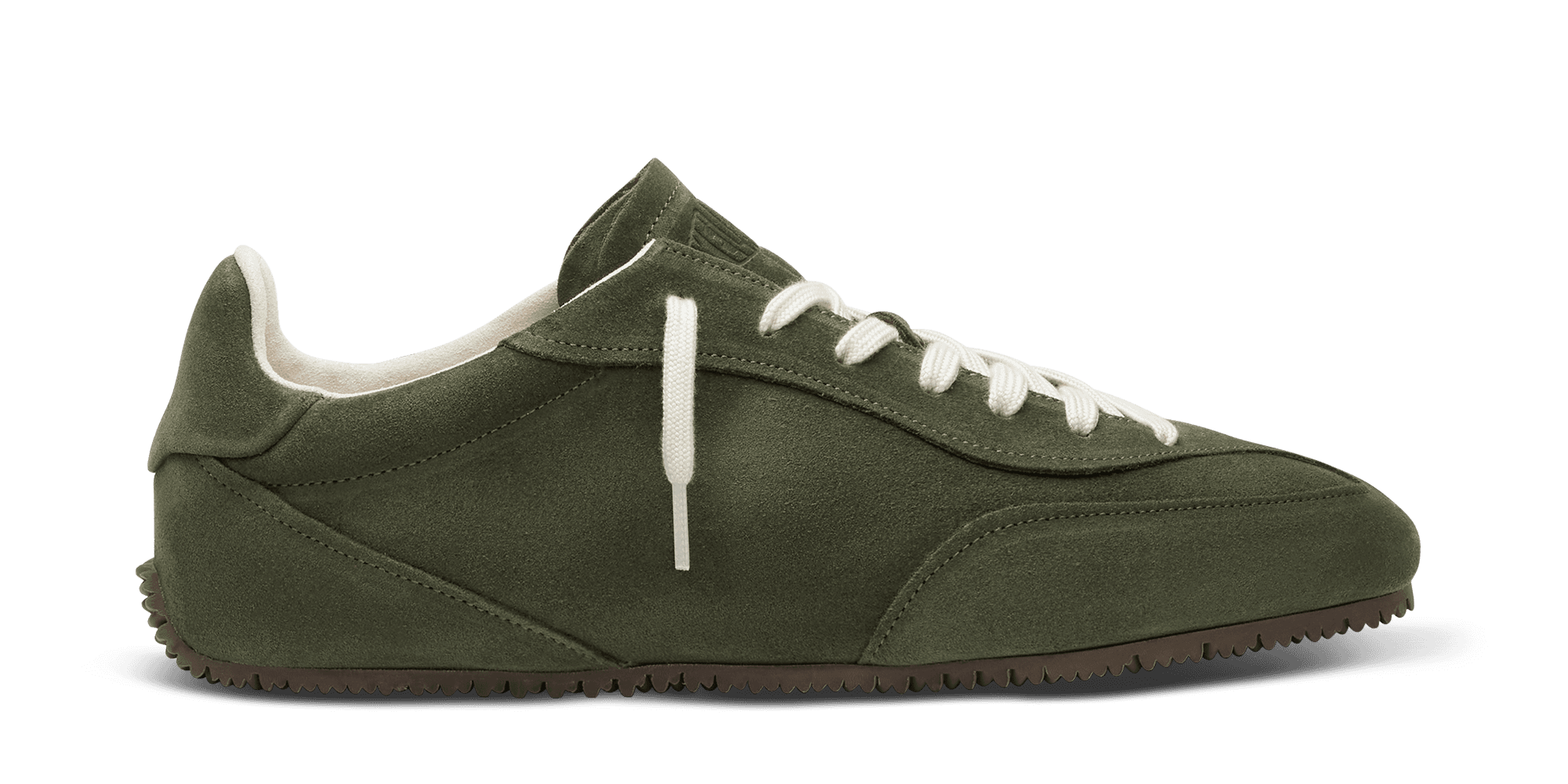 Axel Arigato Daze Runner in Khaki and Dark Gum, side view